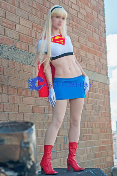 Superman Cosplay Costume For Grils White